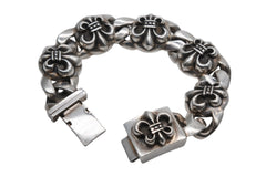 CHROME HEARTS クロムハーツ BS FLUER LINK 5LINK BSフレアリンク ブレスレット 5リンク 重量約104.1g シルバー925 美品 中古 4b012538