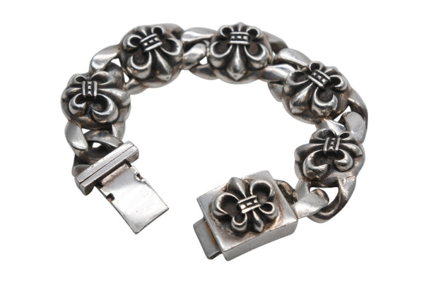 CHROME HEARTS クロムハーツ BS FLUER LINK 5LINK BSフレアリンク ブレスレット 5リンク 重量約104.1g シルバー925 美品 中古 4b012538