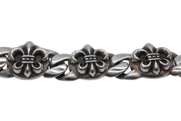 CHROME HEARTS クロムハーツ BS FLUER LINK 5LINK BSフレアリンク ブレスレット 5リンク 重量約104.1g シルバー925 美品 中古 4b012538