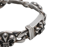 CHROME HEARTS クロムハーツ BS FLUER LINK 5LINK BSフレアリンク ブレスレット 5リンク 重量約104.1g シルバー925 美品 中古 4b012538