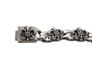 CHROME HEARTS クロムハーツ BS FLUER LINK 5LINK BSフレアリンク ブレスレット 5リンク 重量約104.1g シルバー925 美品 中古 4b012538