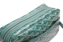 Load image into Gallery viewer, 未使用 GOYARD ゴヤール カップヴェールPM ショルダーバッグ グリーン PVC レザー シルバー金具 中古 4b012544