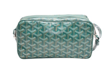 Load image into Gallery viewer, 未使用 GOYARD ゴヤール カップヴェールPM ショルダーバッグ グリーン PVC レザー シルバー金具 中古 4b012544