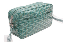 Load image into Gallery viewer, 未使用 GOYARD ゴヤール カップヴェールPM ショルダーバッグ グリーン PVC レザー シルバー金具 中古 4b012544