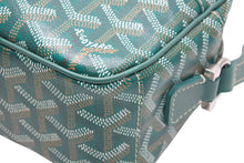 Load image into Gallery viewer, 未使用 GOYARD ゴヤール カップヴェールPM ショルダーバッグ グリーン PVC レザー シルバー金具 中古 4b012544