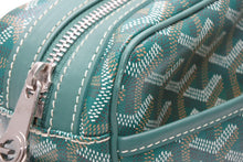 Load image into Gallery viewer, 未使用 GOYARD ゴヤール カップヴェールPM ショルダーバッグ グリーン PVC レザー シルバー金具 中古 4b012544
