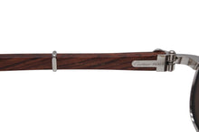 Load image into Gallery viewer, CARTIER カルティエ サングラス アイウェア サイズ51□22 140 ウッドテンプル シルバー ブラウン 美品 中古 4b012547