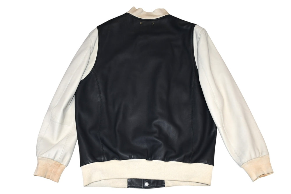 LOUIS VUITTON Varsity Jacket Stadium Jacket RM101M MQLJ03K1T Size 52 Lambskin Embossed Logo Good Condition Used 4b012551
