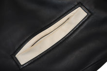 Load image into Gallery viewer, LOUIS VUITTON ルイヴィトン バーシティジャケット スタジャン RM101M MQLJ03K1T サイズ52 ラムスキン エンボスロゴ 美品 中古 4b012551