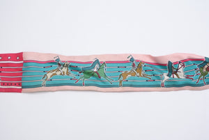 極美品 HERMES エルメス ツイリー 乗馬の装備 マルチカラー 中古 4b012559