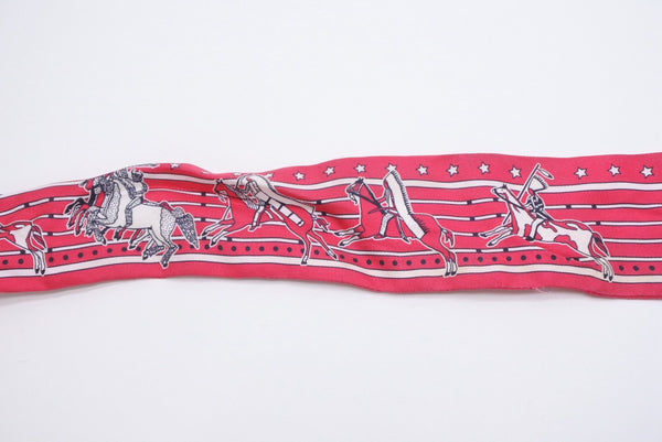 極美品 HERMES エルメス ツイリー 乗馬の装備 マルチカラー 中古 4b012559