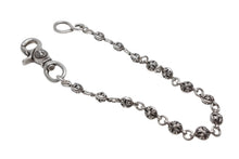 Load image into Gallery viewer, 極美品 CHROME HEARTS クロムハーツ クロスボール ショート ウォレットチェーン 1クリップ 14ボール 130.7g シルバー925 中古 4b012569