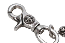 Load image into Gallery viewer, 極美品 CHROME HEARTS クロムハーツ クロスボール ショート ウォレットチェーン 1クリップ 14ボール 130.7g シルバー925 中古 4b012569