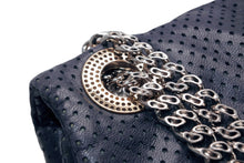 Load image into Gallery viewer, CHANEL シャネル 2.55 チェーンショルダーバッグ 12番台 ココマーク パンチングレザー ネイビー コンビ金具 金具 中古 4b012574