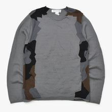 Load image into Gallery viewer, 極美品 COMME des GARCONS SHIRT コムデギャルソン シャツ ニット JAPAN製 ウール アクリル グレー ブラウン ブラック サイズS 中古 4b012628