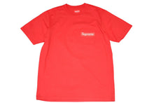 Load image into Gallery viewer, 極美品 Supreme シュプリーム Mesh Stripe Pocket メッシュ ストライプ ポケットＴシャツ レッド コットン サイズM 中古 4b012635