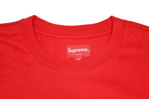 極美品 Supreme シュプリーム Mesh Stripe Pocket メッシュ ストライプ ポケットＴシャツ レッド コットン サイズM 中古 4b012635