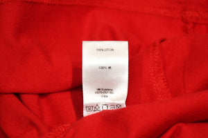 極美品 Supreme シュプリーム Mesh Stripe Pocket メッシュ ストライプ ポケットＴシャツ レッド コットン サイズM 中古 4b012635