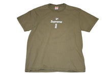 Load image into Gallery viewer, Supreme シュプリーム 20AW Cross Box LogoＴシャツ カーキ ホワイト コットン サイズM 美品 中古 4b012645