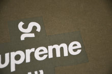 Load image into Gallery viewer, Supreme シュプリーム 20AW Cross Box LogoＴシャツ カーキ ホワイト コットン サイズM 美品 中古 4b012645
