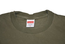Load image into Gallery viewer, Supreme シュプリーム 20AW Cross Box LogoＴシャツ カーキ ホワイト コットン サイズM 美品 中古 4b012645