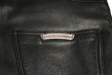 Load image into Gallery viewer, 極美品 CHROME HEARTS クロムハーツ エルメス スカーフ OVERALL レザーオーバーオール 1/1 TAEYANGクロスボール ブラック 中古 4b012677
