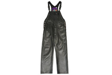 Load image into Gallery viewer, 極美品 CHROME HEARTS クロムハーツ エルメス スカーフ OVERALL レザーオーバーオール 1/1 TAEYANGクロスボール ブラック 中古 4b012677