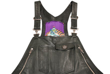 Load image into Gallery viewer, 極美品 CHROME HEARTS クロムハーツ エルメス スカーフ OVERALL レザーオーバーオール 1/1 TAEYANGクロスボール ブラック 中古 4b012677