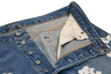 Load image into Gallery viewer, Denim Tears リーバイス×デニムティアーズ デニムパンツ 501 ブルー ホワイト コットン ポリエステル Ｗ34 Ｌ34 中古 良品 4b012679