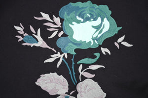極美品 DIOR ディオール JARDIN 22AW 半袖Tシャツ ロゴ刺繍 243J685A0677 コットン ブラックターコイズブルー サイズXXL 中古 4b012693