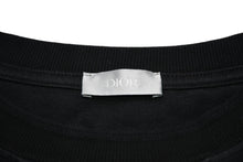 Load image into Gallery viewer, 極美品 DIOR ディオール JARDIN 22AW 半袖Tシャツ ロゴ刺繍 243J685A0677 コットン ブラックターコイズブルー サイズXXL 中古 4b012693