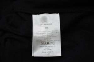 極美品 DIOR ディオール JARDIN 22AW 半袖Tシャツ ロゴ刺繍 243J685A0677 コットン ブラックターコイズブルー サイズXXL 中古 4b012693