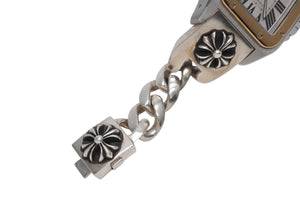 極美品 CHROME HEARTS クロムハーツ カスタムオーダー カルティエ サントス100 LM W200728G コンビ 中古 4b012723