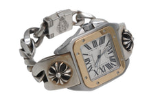 Load image into Gallery viewer, 極美品 CHROME HEARTS クロムハーツ カスタムオーダー カルティエ サントス100 LM W200728G コンビ 中古 4b012723