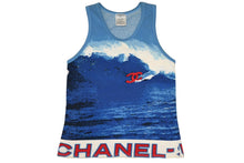 Load image into Gallery viewer, CHANEL シャネル サーフライン タンクトップ ノースリーブ P19540V11371 サイズ44 ココマーク 総柄 美品 中古 4b012769