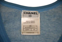 Load image into Gallery viewer, CHANEL シャネル サーフライン タンクトップ ノースリーブ P19540V11371 サイズ44 ココマーク 総柄 美品 中古 4b012769