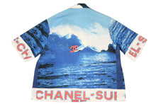 Load image into Gallery viewer, CHANEL シャネル サーフライン オープンカラーシャツ 開襟シャツ P19544V11372 サイズ44 ココマーク 総柄 美品 中古 4b012770