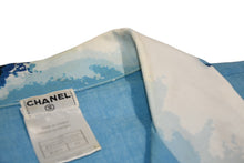Load image into Gallery viewer, CHANEL シャネル サーフライン オープンカラーシャツ 開襟シャツ P19544V11372 サイズ44 ココマーク 総柄 美品 中古 4b012770