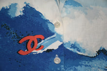 Load image into Gallery viewer, CHANEL シャネル サーフライン オープンカラーシャツ 開襟シャツ P19544V11372 サイズ44 ココマーク 総柄 美品 中古 4b012770