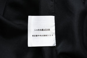 極美品 CHANEL シャネル メンズ ナポレオンジャケット P28758V18249 サイズ48 ココマーク ブラック シルバー コットン 中古 4b012777