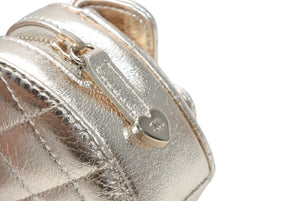 新品未使用 CHANEL シャネル 25AW ハートバッグチャーム AP4838 ランダム番台 ココマーク マトラッセ ラムスキン ゴールド 中古 4b012785