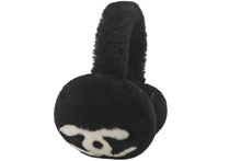 Load image into Gallery viewer, 新品同様 CHANEL シャネル COCO NEIGE ココ ネージュ イヤーマフ ココマーク シープシアリング ブラック ホワイト 中古 4b012788