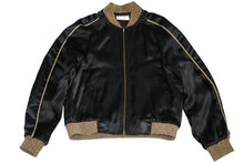 Load image into Gallery viewer, 極美品 SAINT LAURENT PARIS サンローランパリ ベイビー シークインボンバージャケット 416031 Y961L サイズ44 ブラック 中古 4b012790