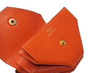 Load image into Gallery viewer, HERMES エルメス ルヴァンキャトル ダブルフェイス コインケース オレンジ シェーブル 良品 中古 4b012831