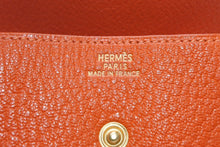 Load image into Gallery viewer, HERMES エルメス ルヴァンキャトル ダブルフェイス コインケース オレンジ シェーブル 良品 中古 4b012831