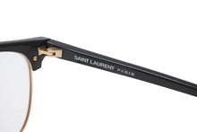 Load image into Gallery viewer, 極美品 SAINT LAURENT サンローラン メガネ 伊達メガネ SL 104 アセテート メタル サイズ52☐20 ブラック ゴールド金具 中古 4b012842