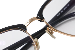 極美品 SAINT LAURENT サンローラン メガネ 伊達メガネ SL 104 アセテート メタル サイズ52☐20 ブラック ゴールド金具 中古 4b012842