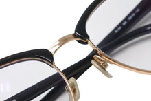 Load image into Gallery viewer, 極美品 SAINT LAURENT サンローラン メガネ 伊達メガネ SL 104 アセテート メタル サイズ52☐20 ブラック ゴールド金具 中古 4b012842
