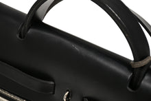 Load image into Gallery viewer, 極美品 HERMES エルメス エールバッグジップMM 2WAYバッグ トワルアッシュベルリンヌ ヴァッシュハンター ノワール シルバー金具 A刻印 中古 4b012858