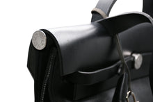 Load image into Gallery viewer, 極美品 HERMES エルメス エールバッグジップMM 2WAYバッグ トワルアッシュベルリンヌ ヴァッシュハンター ノワール シルバー金具 A刻印 中古 4b012858